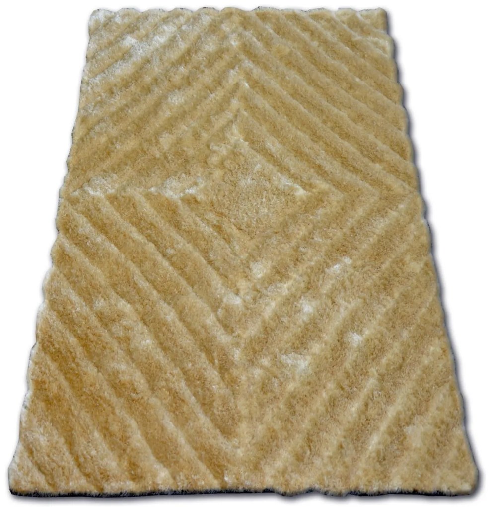 3kraft Kusový koberec SHAGGY SOFT - 3D CALUM světle béžový
