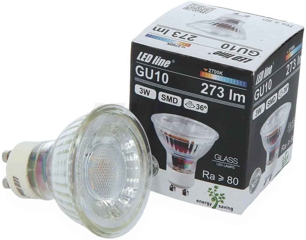 LED line® LED žiarovka 3W Teplá biela 36° GU10