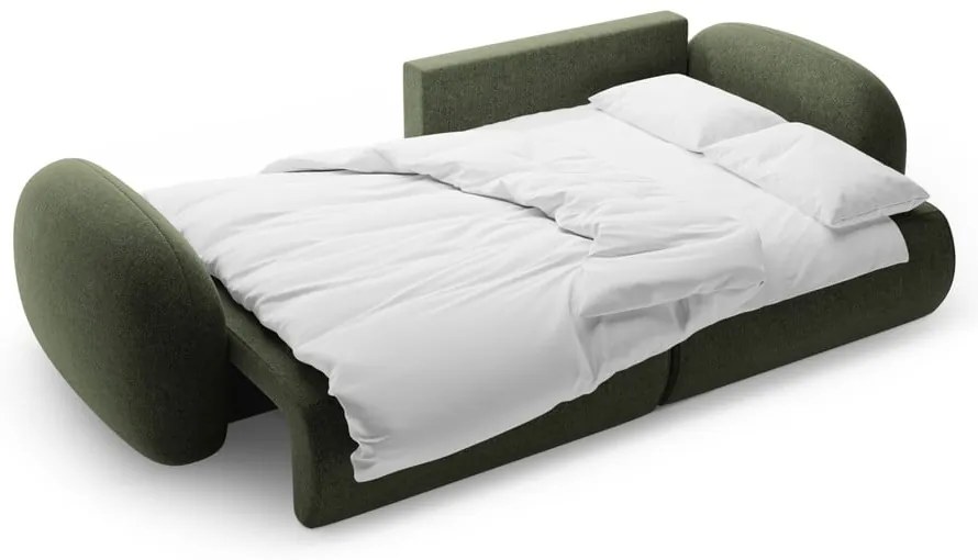 Zelená ženilková rozkladacia/s úložným priestorom rohová pohovka Tonale – Cosmopolitan Design