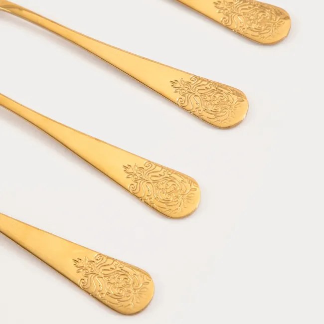 Súprava čajových lyžičiek REGALIA zlatá 763793 (4 ks)