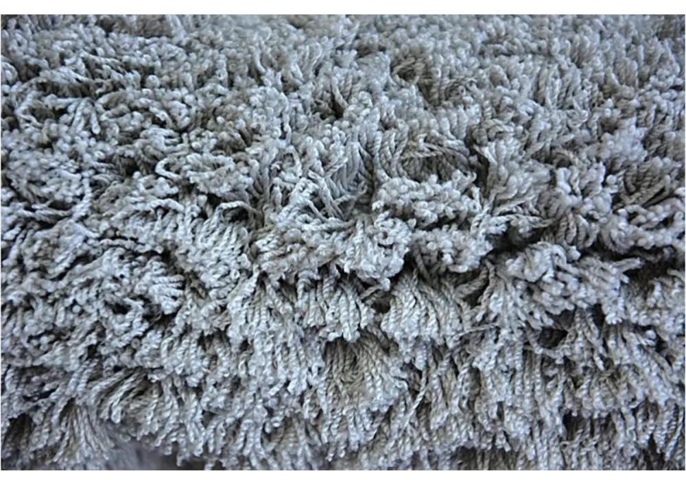 Luxusný kusový koberec Shaggy Azra šedý kruh 100cm