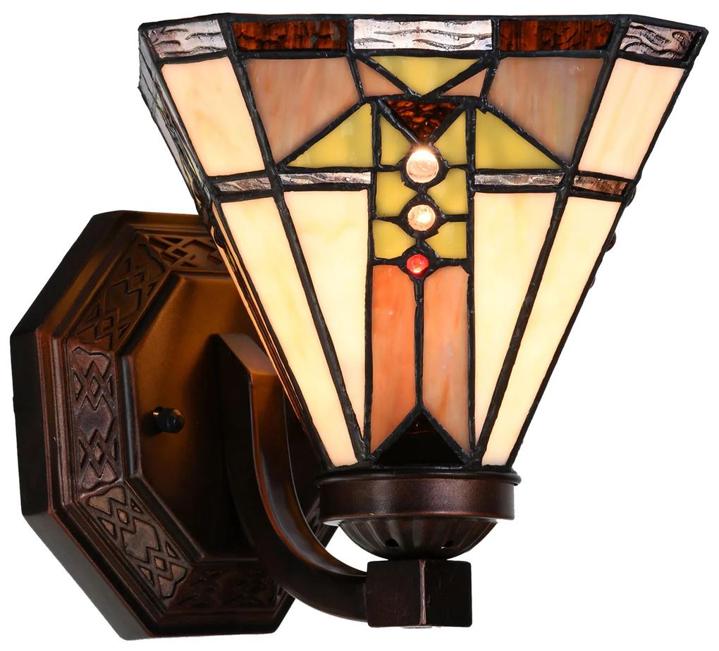 Tiffany lampa nástenná vitráž 25*20
