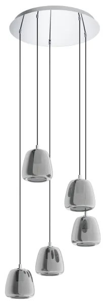 Eglo 39668 - Luster na lanku ALBARINO 5xE27/40W/230V dymová