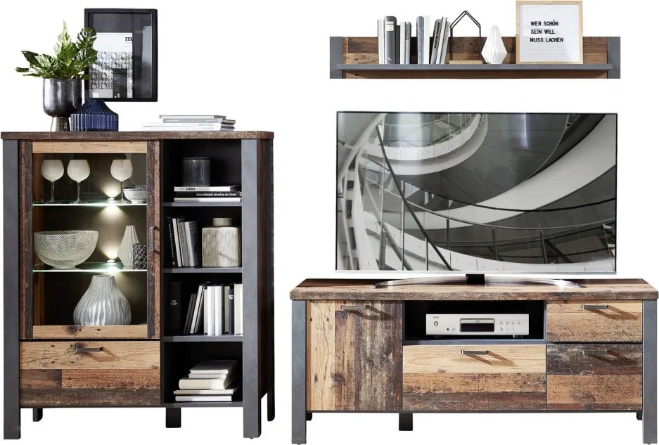 Vitrína s priehradkami Cardiff, s osvetlením