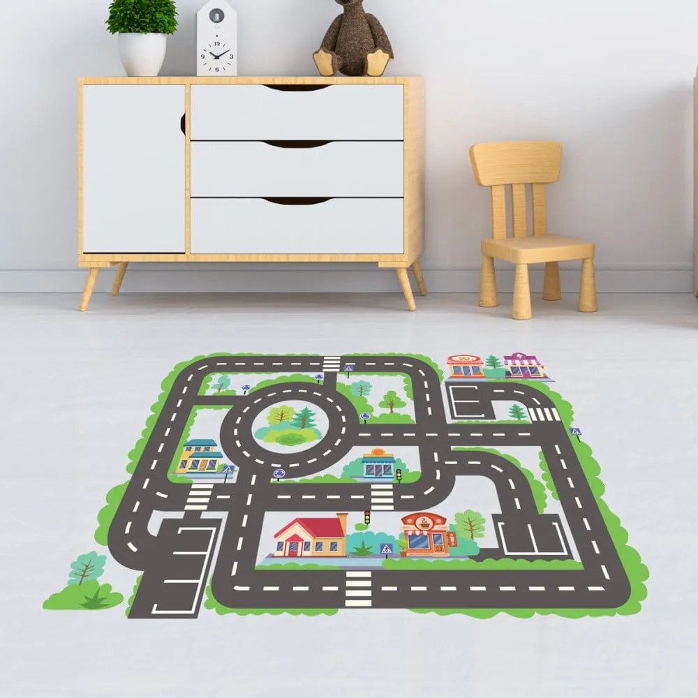 Detská adhezívny vinylová samolepka na podlahu Ambiance Travel