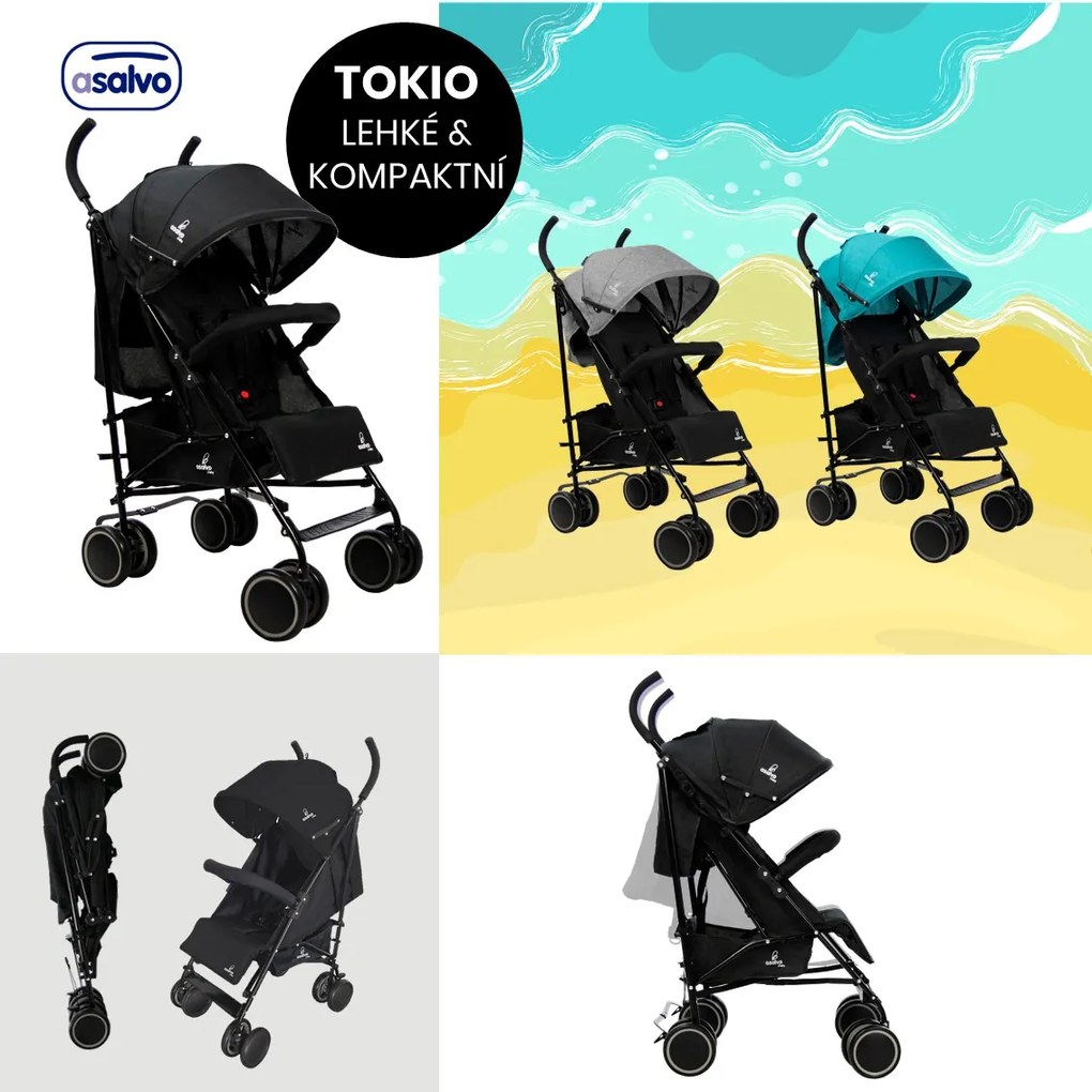Asalvo TOKIO golfový kočík 6m-15kg black