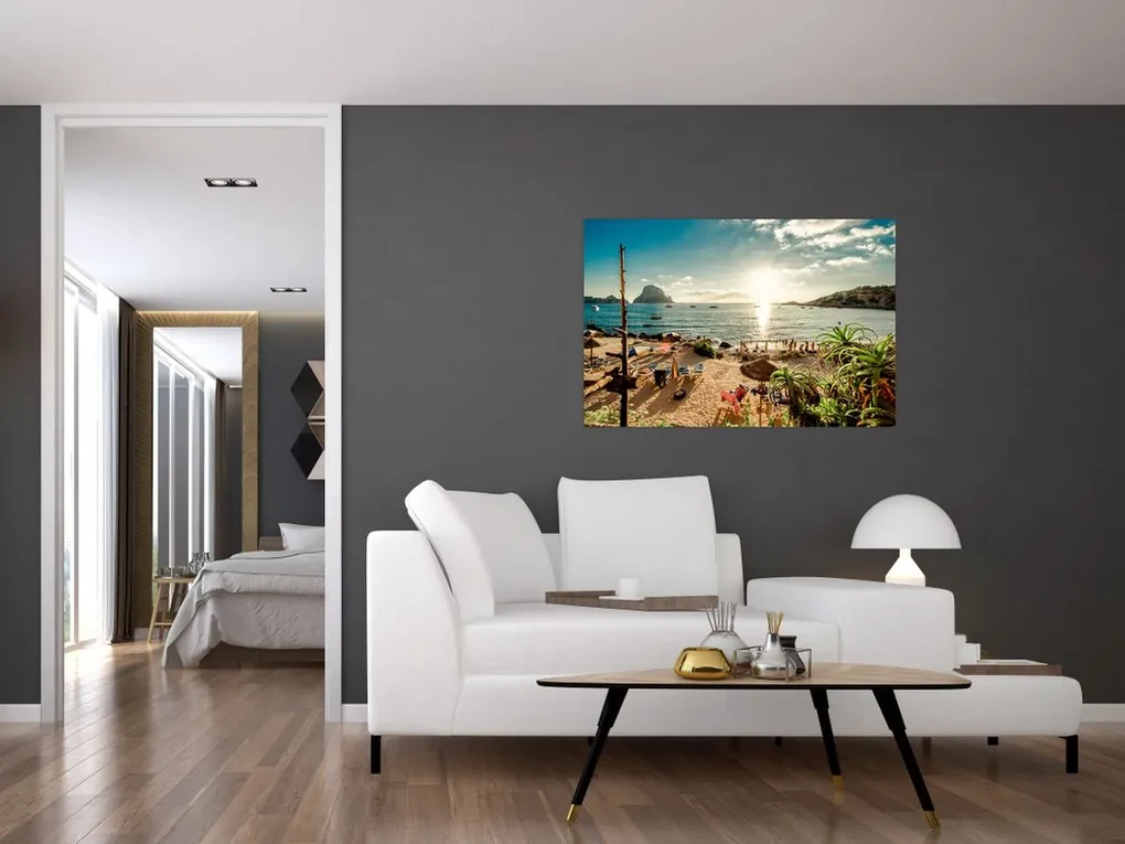 Obraz - Pláž s ľuďmi (90x60 cm)