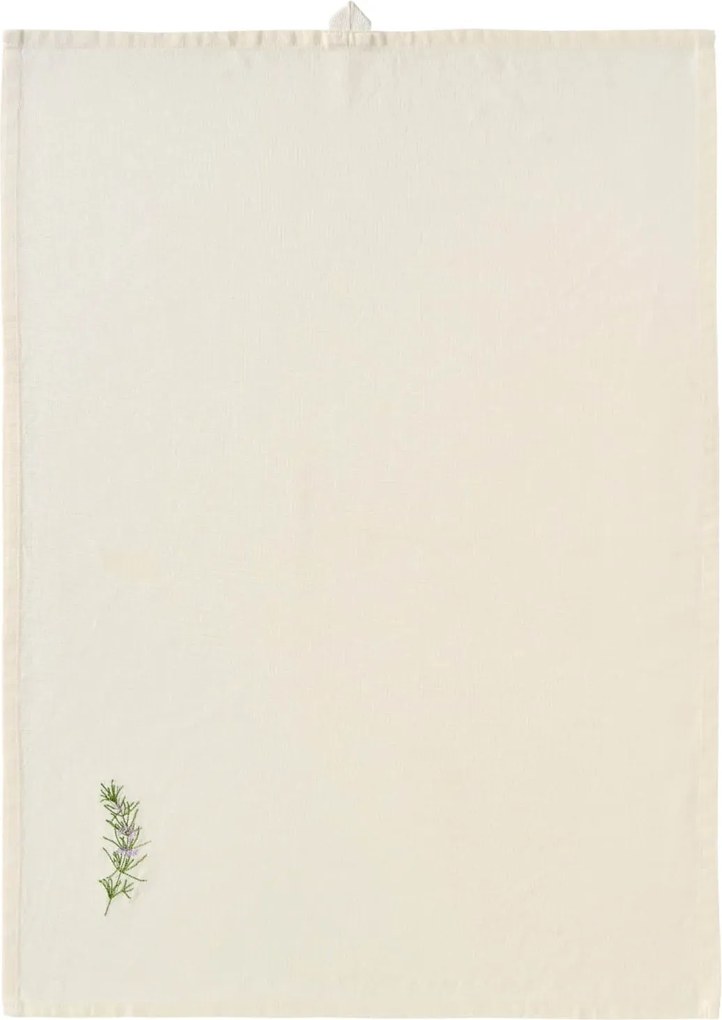 Ib Laursen Bavlnená utierka s výšivkou Summer Vibes Rosemary