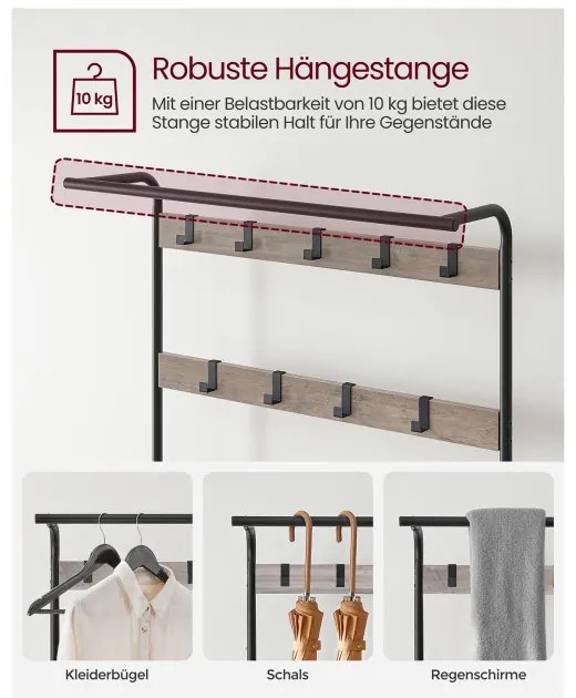 Vešiakový stojan s botníkom HSR400B02