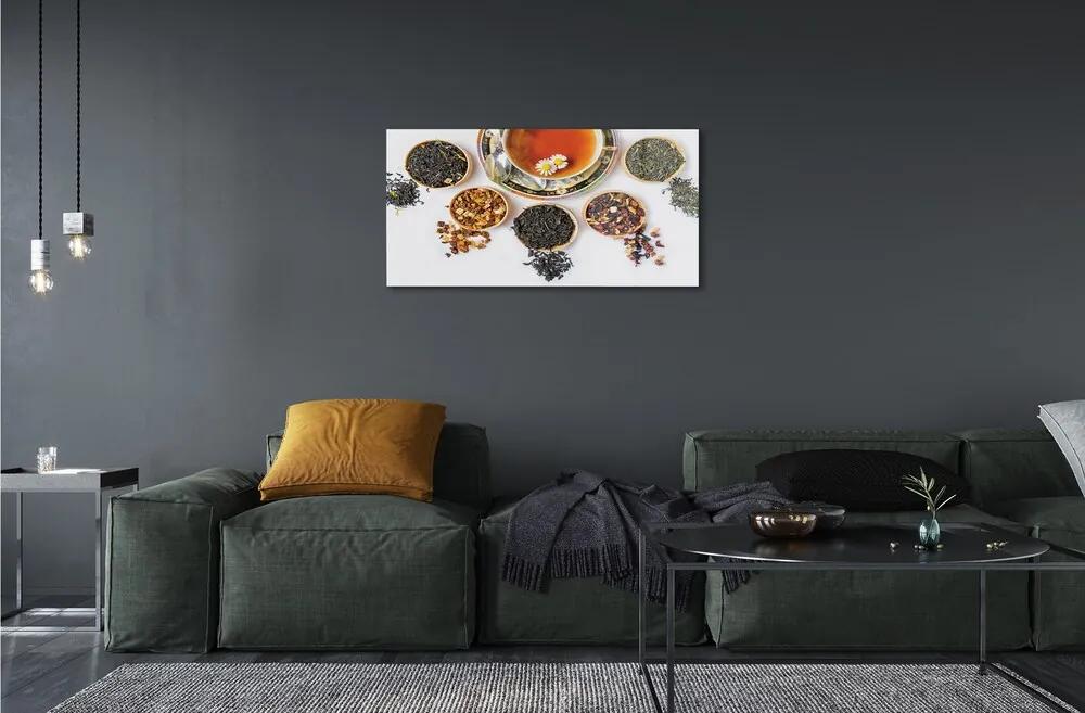 Obraz na skle Bylinkový čaj 140x70 cm