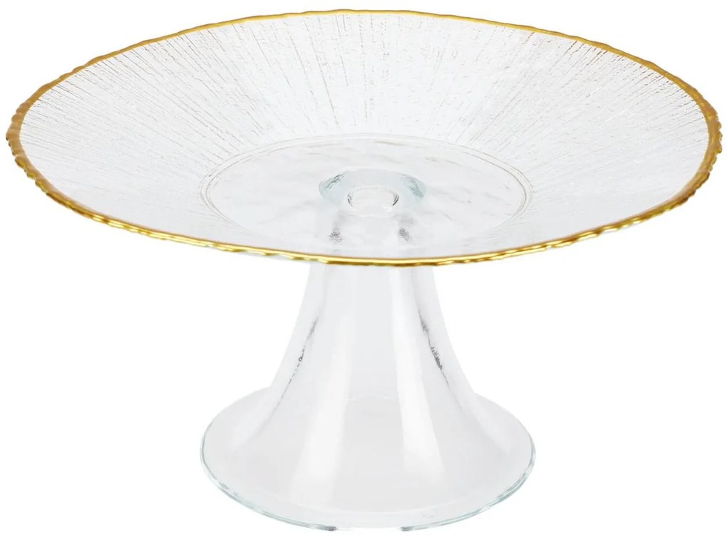 Sklenený servírovací podnos na nohe Mia, (fi) 21 cm