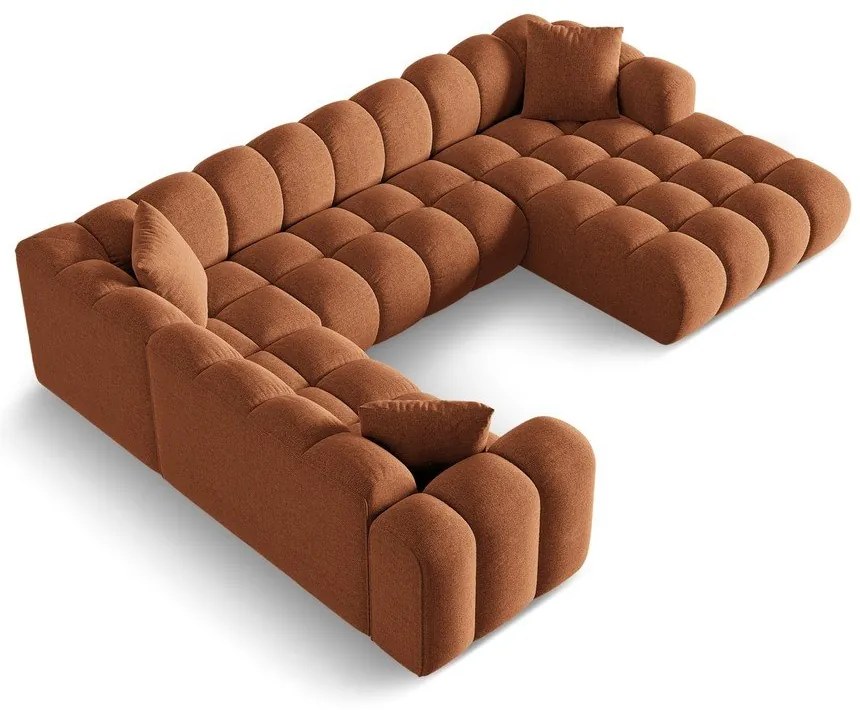 Terakotová ženilková rohová pohovka (ľavý roh/do tvaru "U") Treno – Cosmopolitan Design