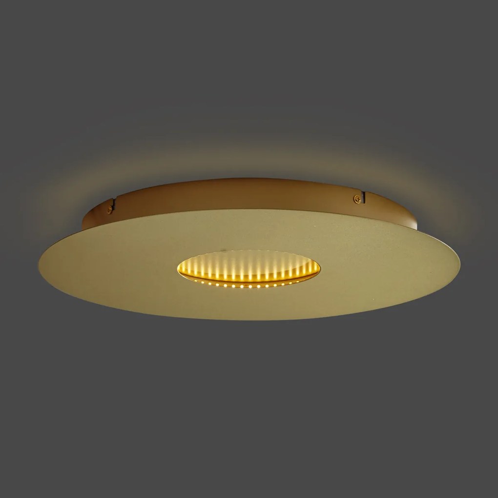 Moderné stropné svietidlo zlaté 40 cm vrátane LED 3-stupňovo stmievateľné - Morning