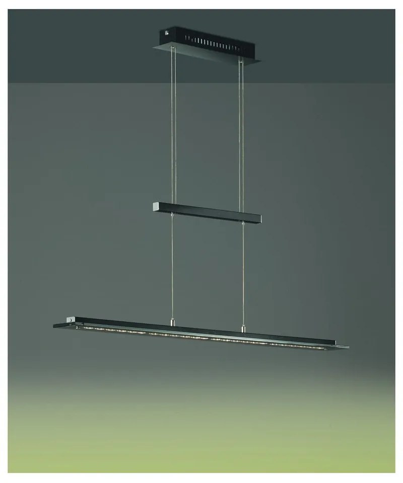 Čierne kovové LED stmievateľné závesné svietidlo Tenso – Fischer &amp; Honsel