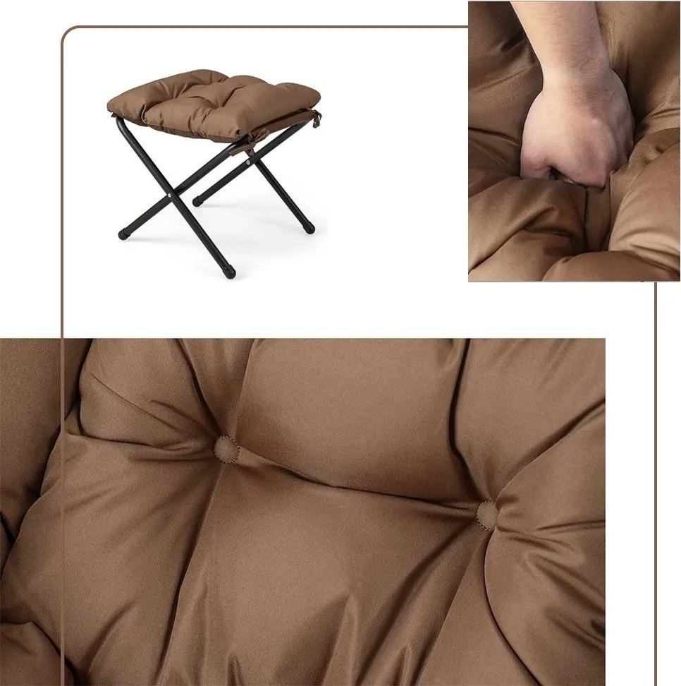 Relaxačné kreslo s podnožkou, hnedé