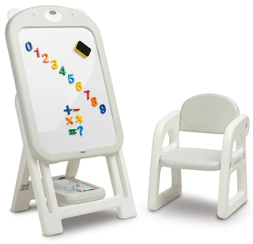 Detská tabuľa so stoličkou TED Toyz grey