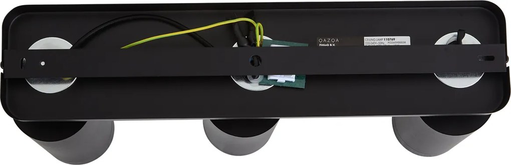 Moderné stropné svietidlo čierne 3-svetlové GU10 70mm - Jeana Luxe