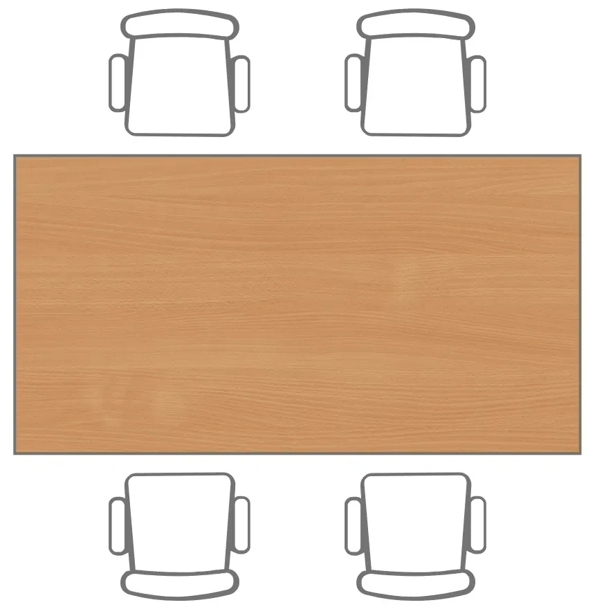 Stôl jedálenský, 1800 x 800 mm, tmavo sivá podnož, buk