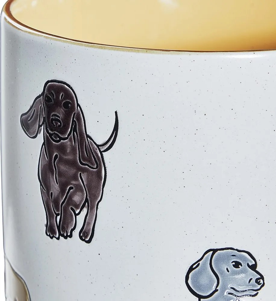 DOG LOVER Kvetináč jazvečík 18 cm - béžová