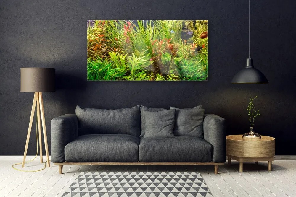 Obraz plexi Akvárium rybičky rastliny 120x60 cm