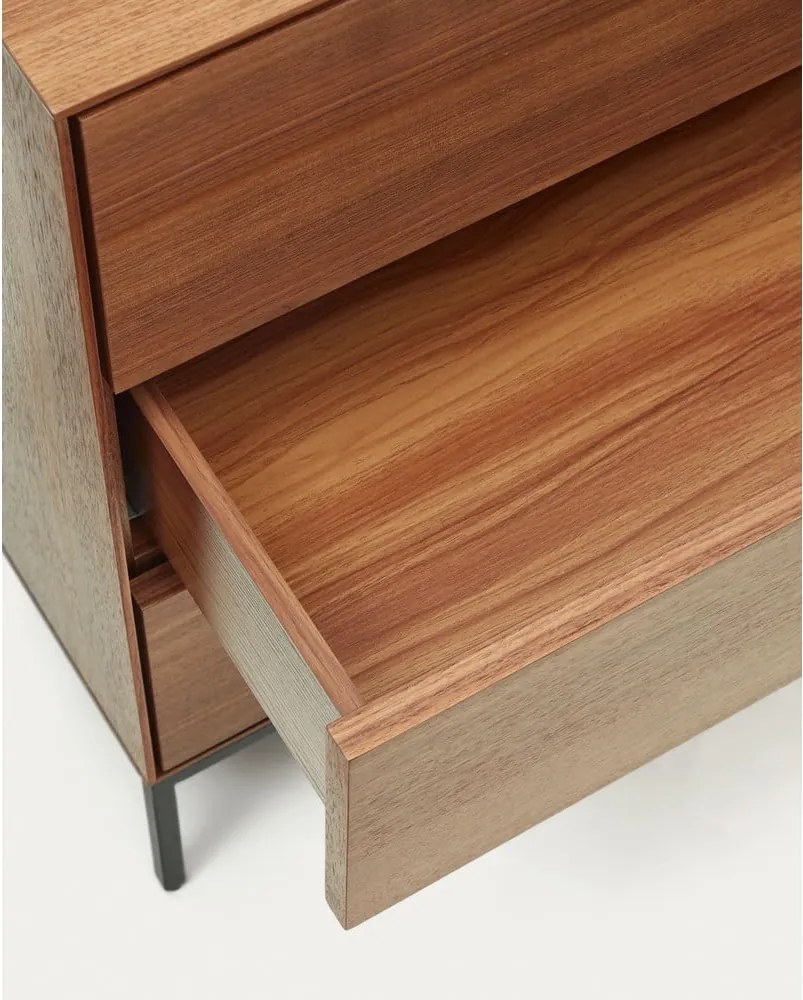 Nízka komoda v dekore orecha v prírodnej farbe 110x75 cm Vedrana – Kave Home