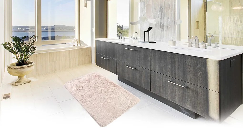 Kúpeľňová predložka Rabbit New pink, 60x90, ružová, kúpeľňa, BO-MA