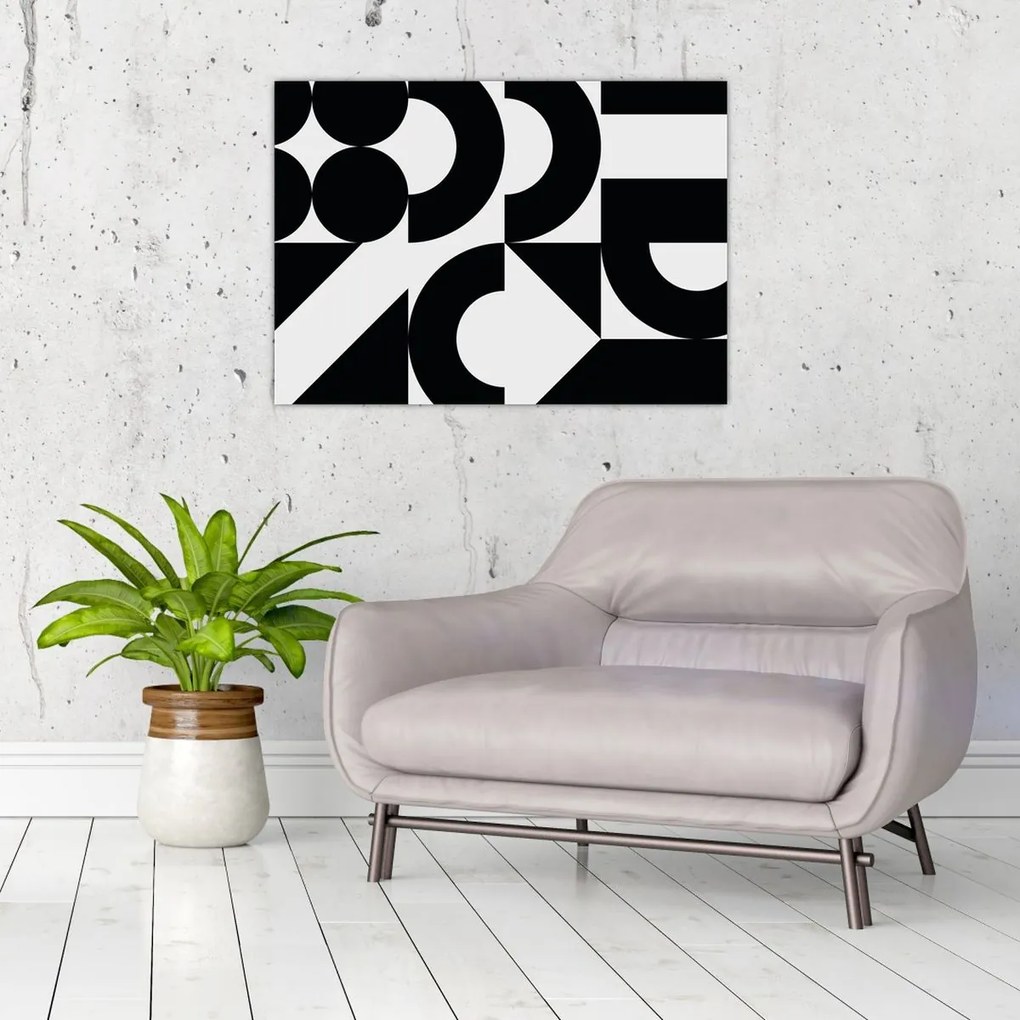Sklenený obraz - Geometrická abstrakcia N⁰2 (70x50 cm)