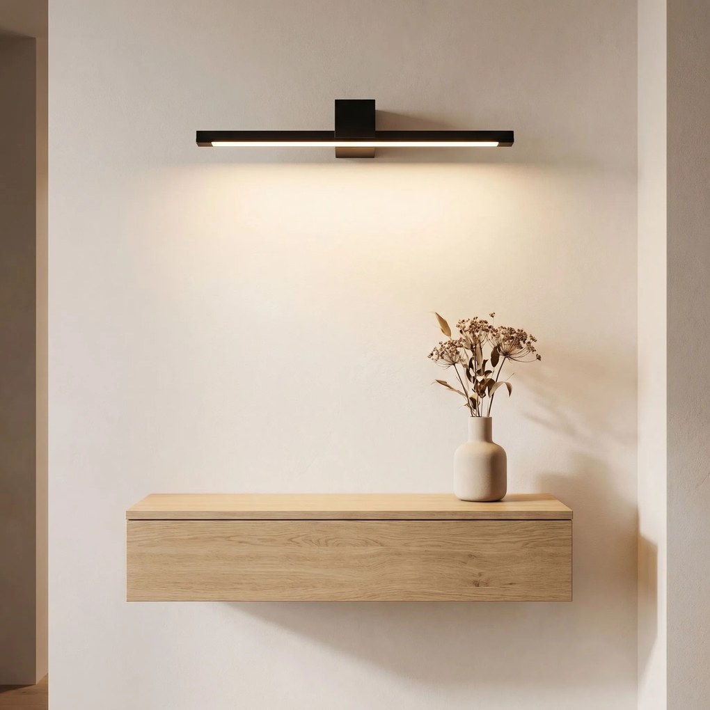 Toolight Toolight, LED nástenné svietidlo, 60cm, 12W, 4000K, 1000lm, SWE050-1W, čierna matná, OSW-20150