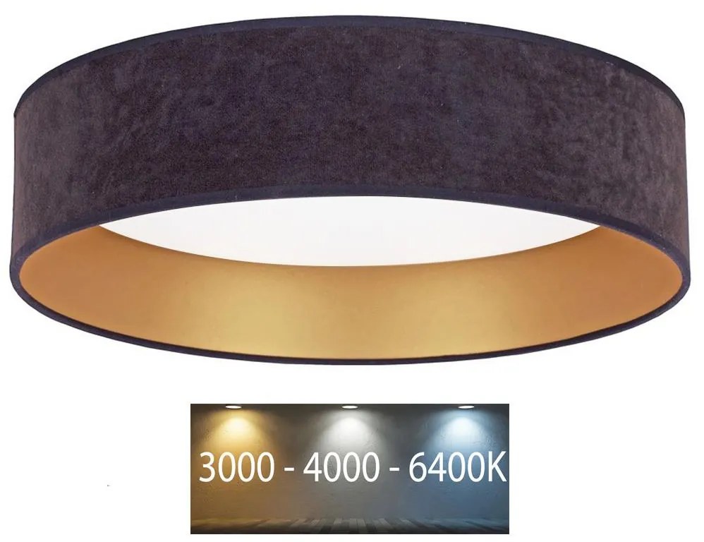 Brilagi - LED Stropné svietidlo VELVET LED/24W/230V 3000/4000/6400K šedá/zlatá