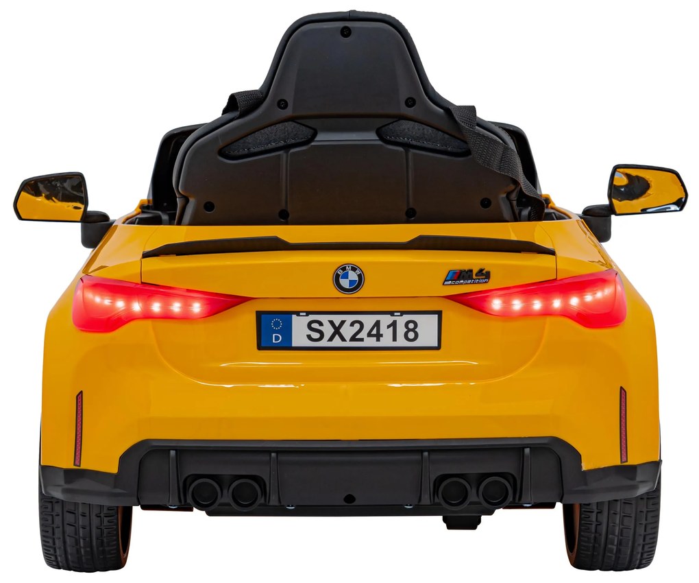 RAMIZ Elektrická autíčko  BMW M4 - žlté - 2x35W- BATÉRIA - 12V7Ah - 2024