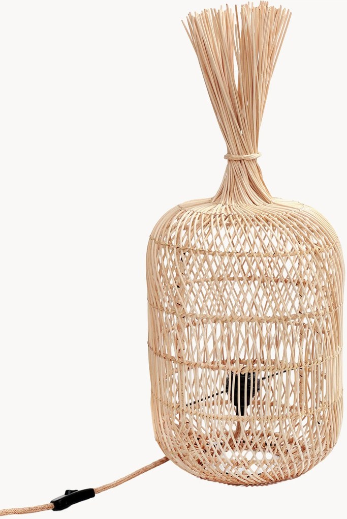 Ručne tkané ratanové tienidlo na stojaciu lampu Dumpling, rôzne veľkosti