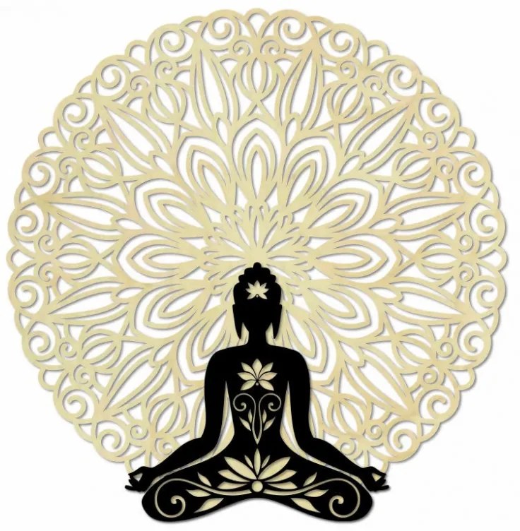 Sentop - 3D Obraz na stenu Buddha v mandale 50, 70, 90 cm I SENTOP PR0367
