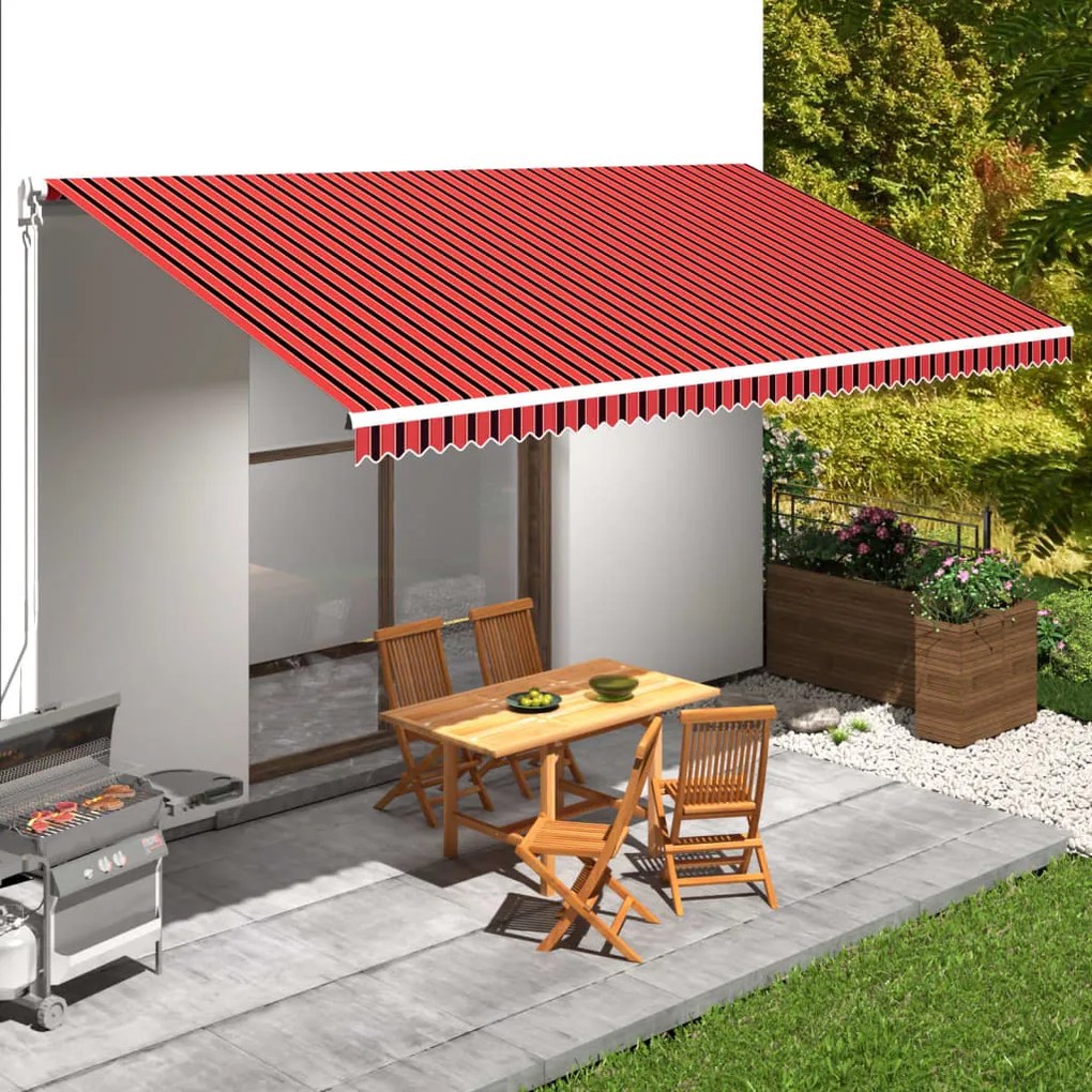 Tieniaca plachta na markízu, plátená, oranžovo hnedá 600x300 cm 145727