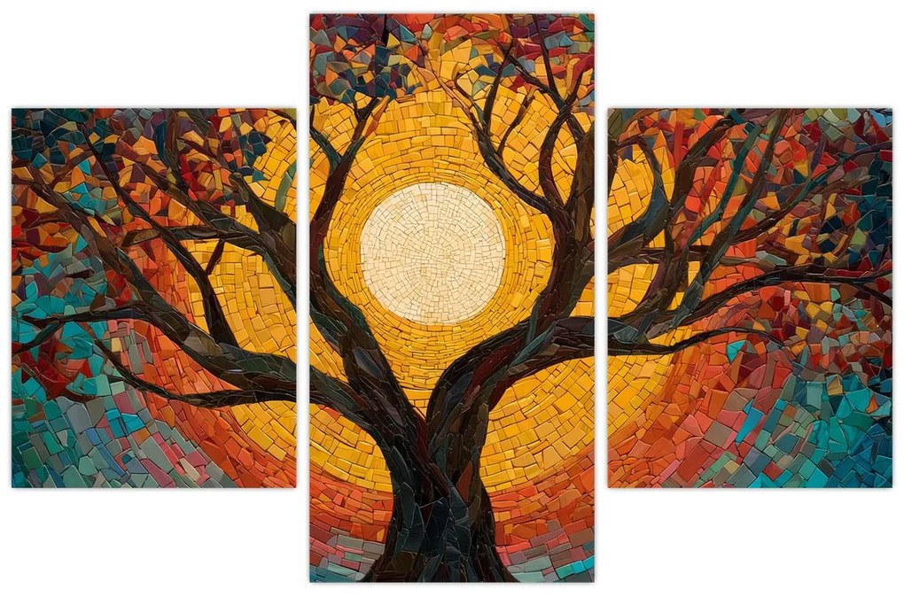 Obraz - Slnko v korune stromu života (90x60 cm)