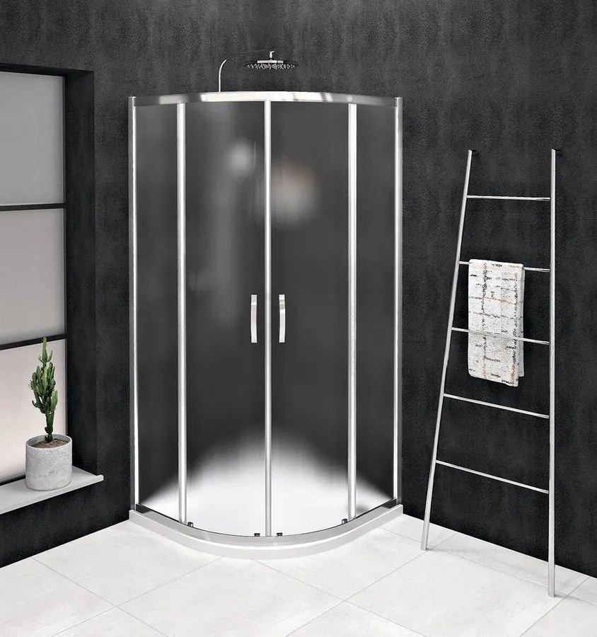Gelco Gelco, SIGMA SIMPLY štvrťkruhová sprchová zástena 900x900mm, R550, sklo Brick, GS6590