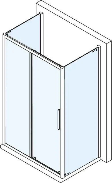 Polysan EASY, 3-stenový sprchový kút 1500x800mm, L/P varianta, číre sklo, EL1515EL3215EL3215