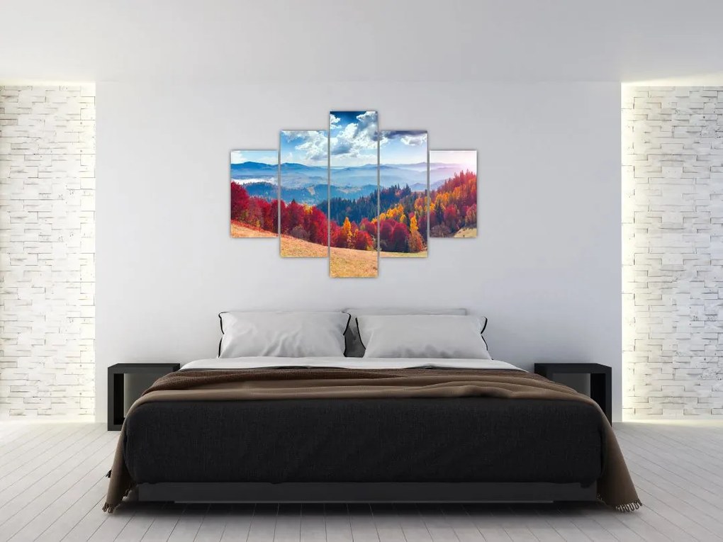 Obraz farebné jesenné krajiny (150x105 cm)