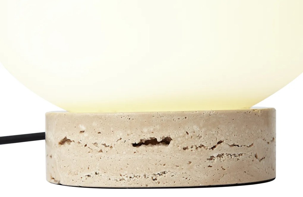 Japandi stolná lampa béžová s opálovým sklom - Sally