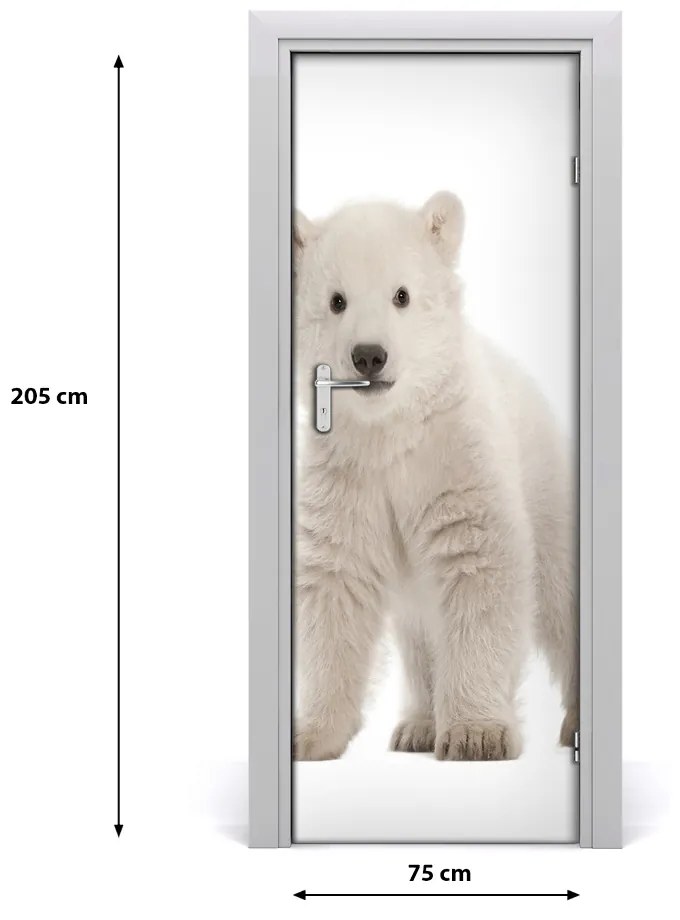 Samolepiace fototapety na dvere Ľadový medveď 75x205 cm
