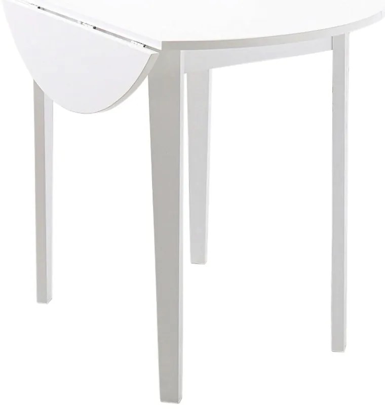 Biely skladací jedálenský stôl Støraa Trento Quer, ⌀ 92 cm