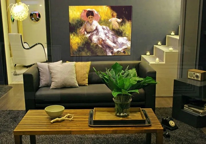 Obraz na plátne WOMAN WITH A PARASOL – Pierre Auguste Renoir REP115