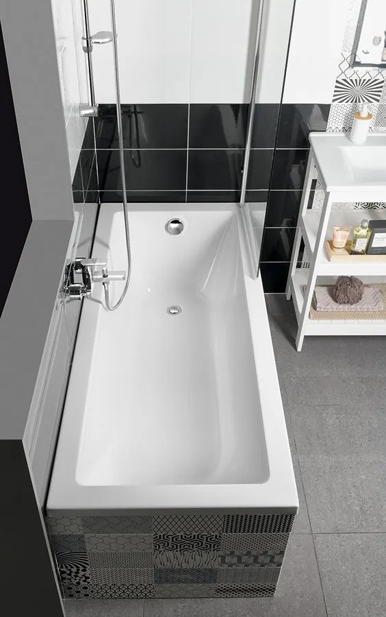 Aqualine Aqualine, DOUBRAVA obdĺžniková vaňa 160x70x41cm, biela, A1670