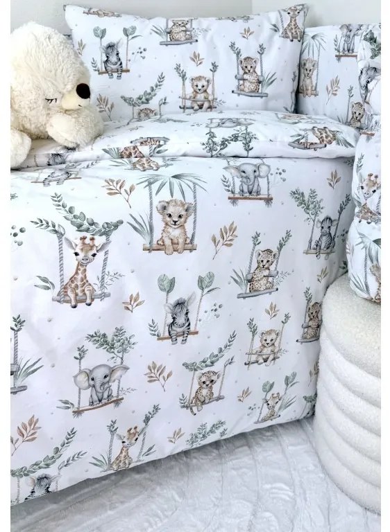 5-dielna výhod. súprava pre bábätko Animals/minky krémová