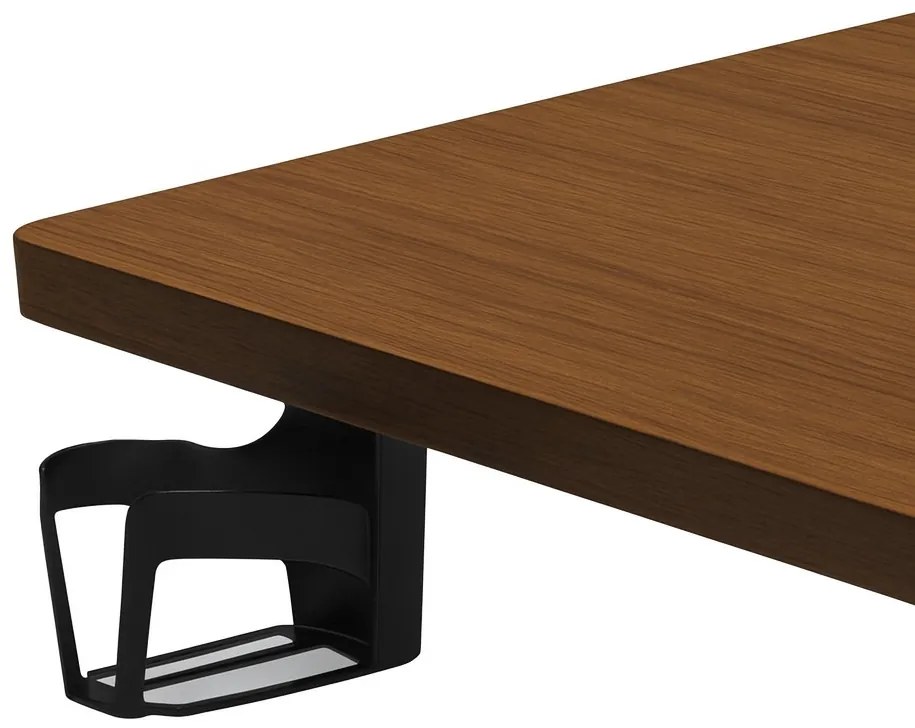 Herný stôl BR04 tmavohnedý s čiernym rámom 120 cm