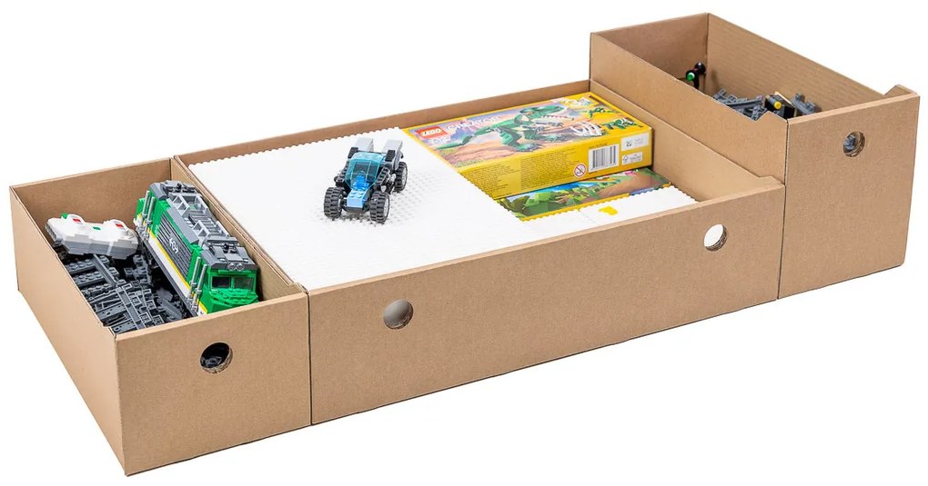 KARTON PAK Úložné boxy na oblečenie, organizéry do skrine EKO KARTON 27x40x21 - zásuvka