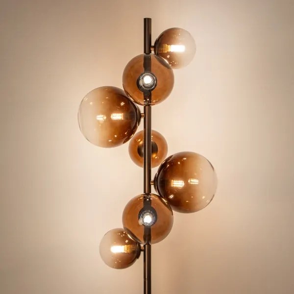 Brilagi - LED stojacia lampa MILLA 7xG9/3W/230V hnedá/dymová hnedá
