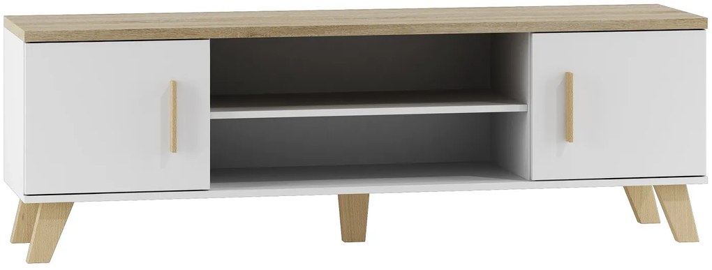 Cama TV stolík Lotus - biela, 160 cm