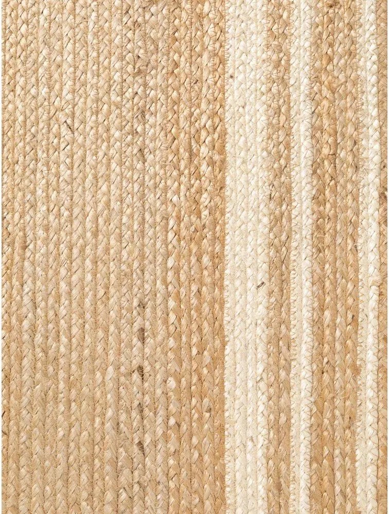 Krémovobiely/v prírodnej farbe obojstranný/ručne tkaný jutový behúň 80x250 cm Looma – Hanse Home