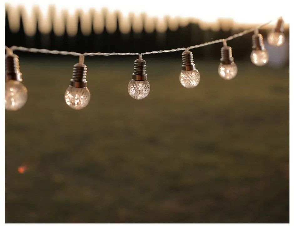 LED svetelná reťaz v tvare žiaroviek DecoKing Bulb, 20 svetielok, 2,4 m
