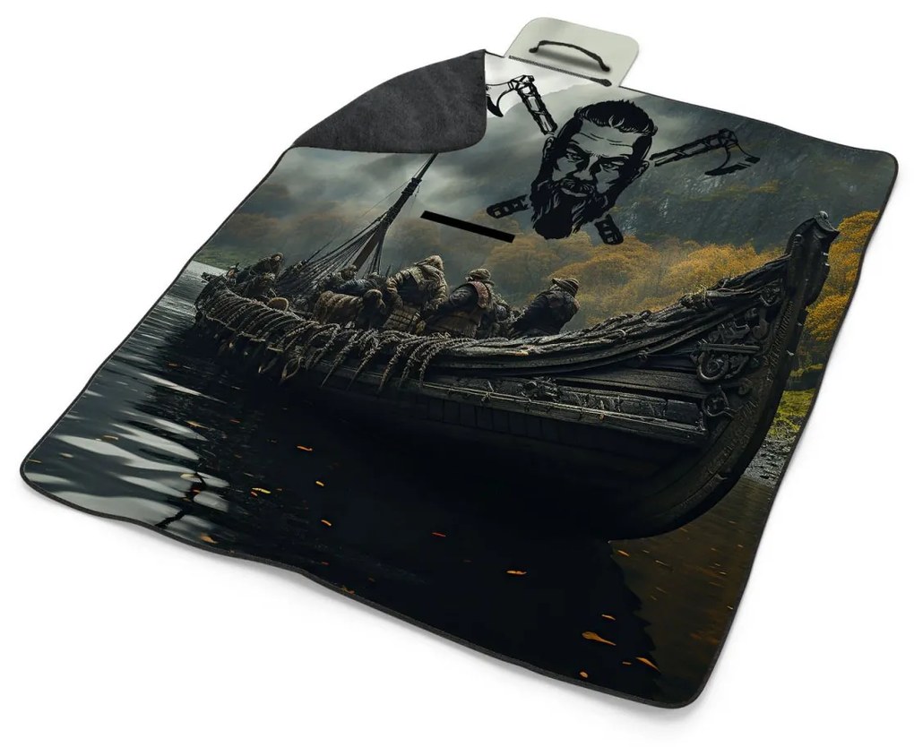 Sablio Plážová deka Vikingové Loď: 200x140 cm
